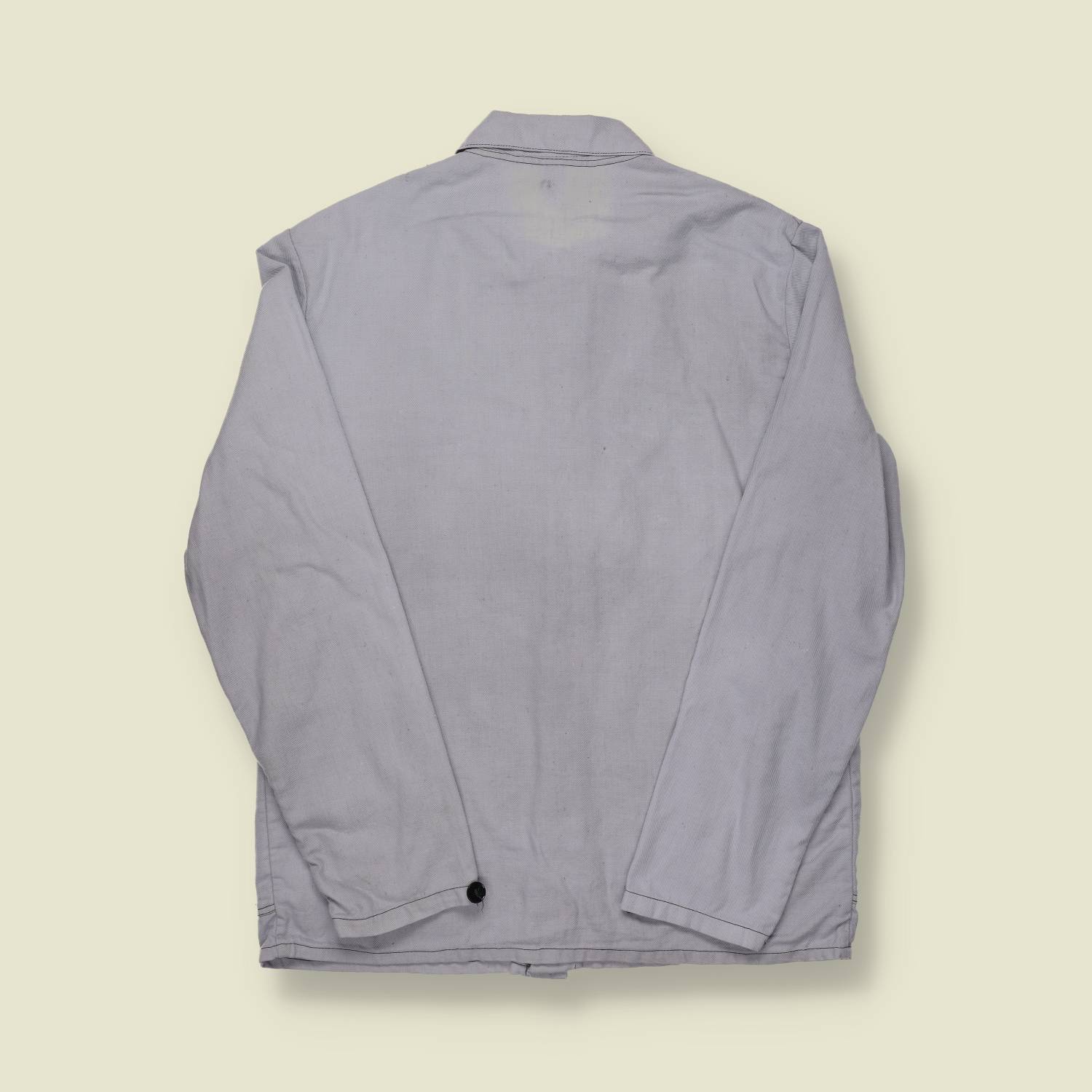 1980s French Grey Cotton Chore Jacket -S/M