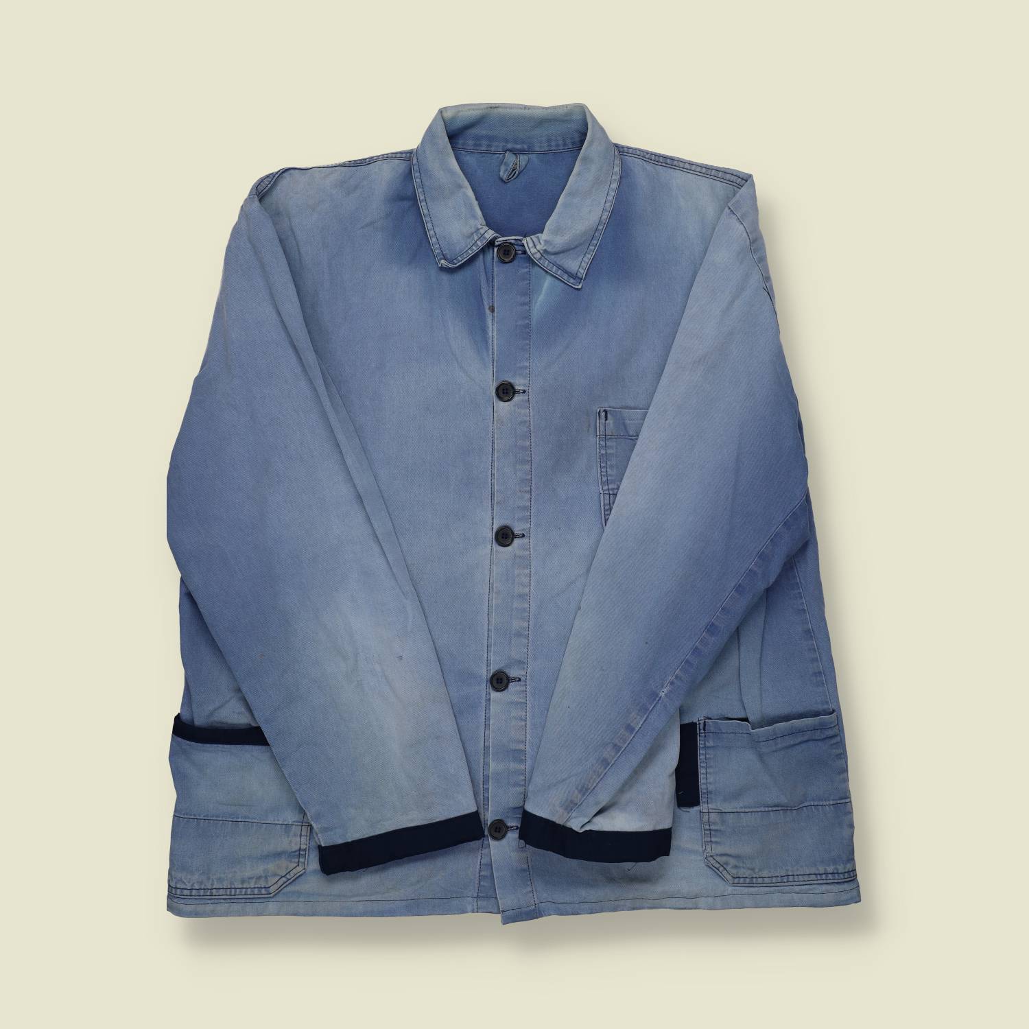 1990s French Cotton Chore Jacket - L