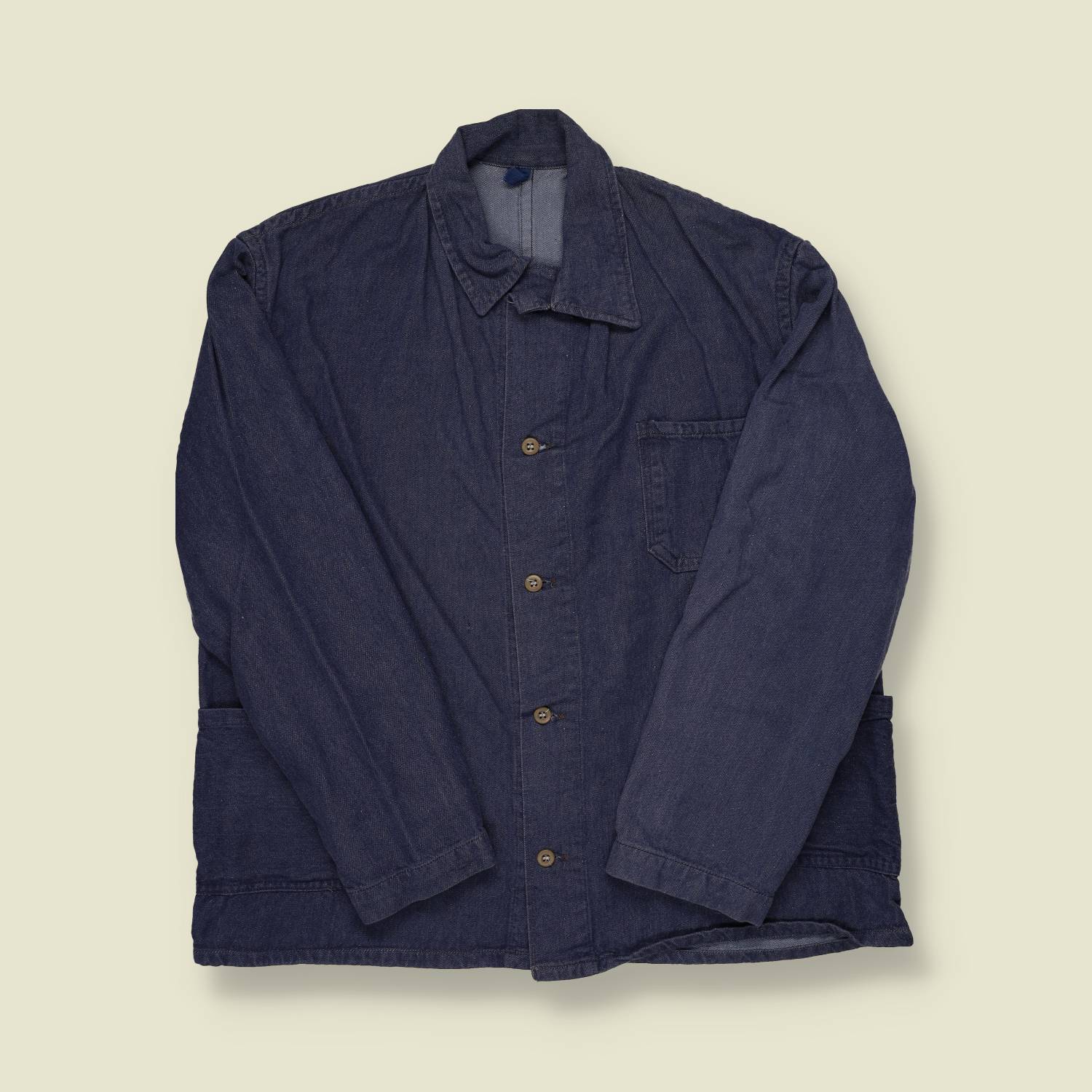 1970s French Work Chore Jacket - L