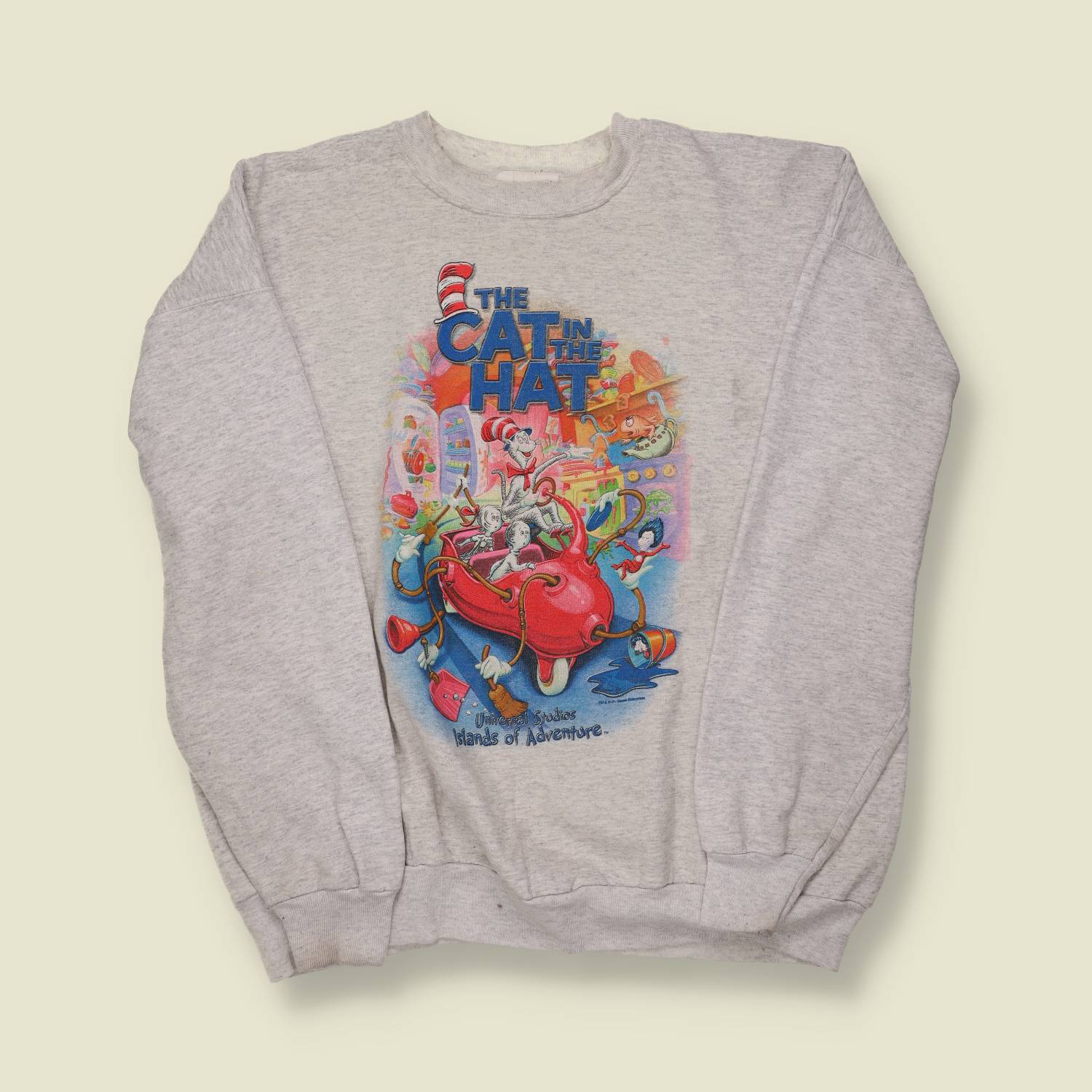 1990s Dr. Seuss "Cat in the Hat" Universal Studios Islands of Adventure Sweatshirt - L/XL