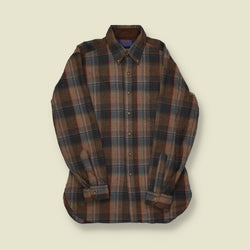 1990s Pendleton Wool Plaid Button Down Shirt - M