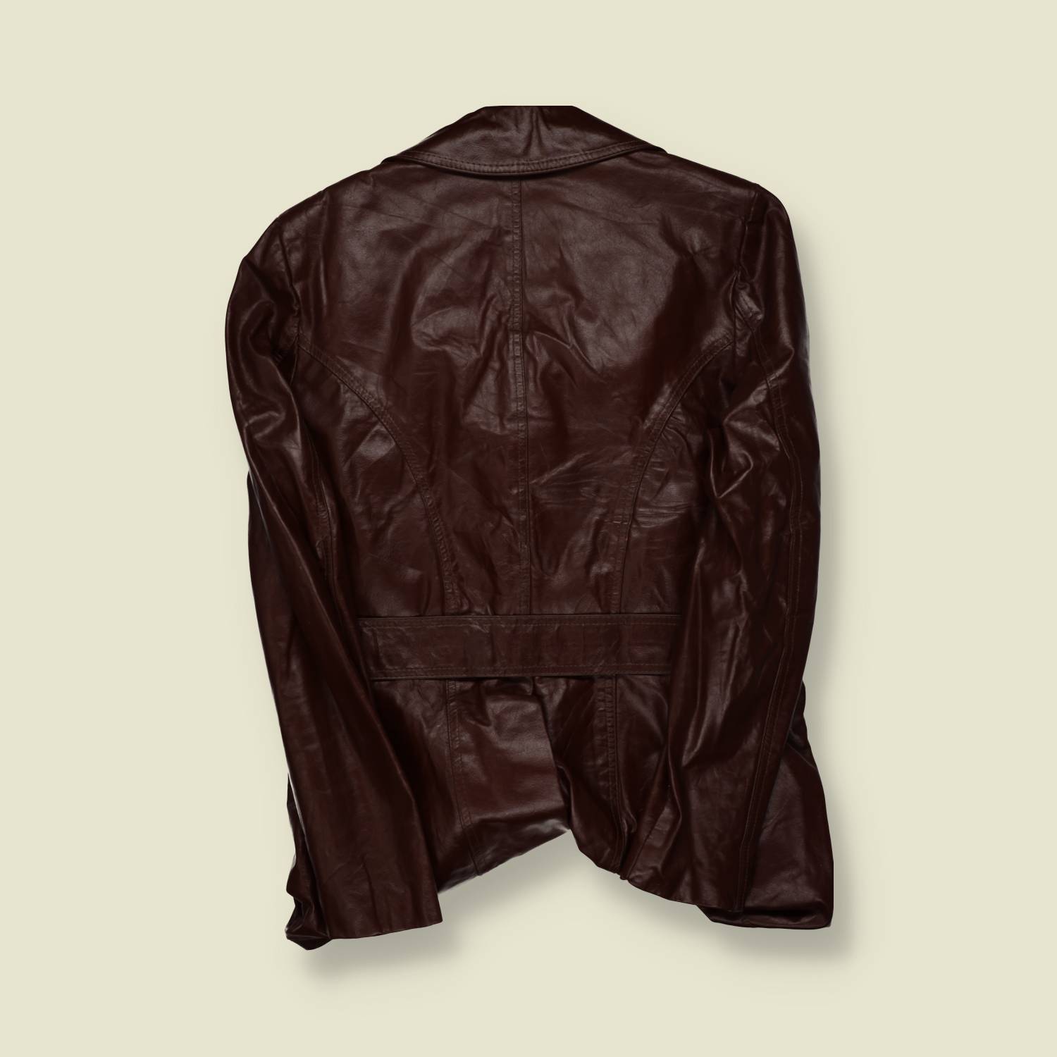 1970s Royal Knight Oxblood Leather Blazer Jacket - M
