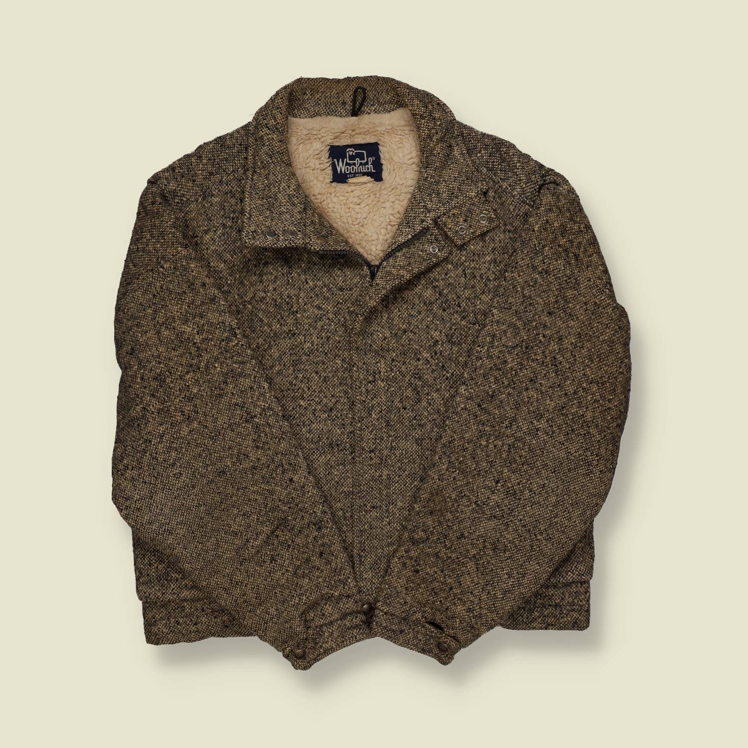 1970s Woolrich Sherpa Lined Tweed Jacket - L
