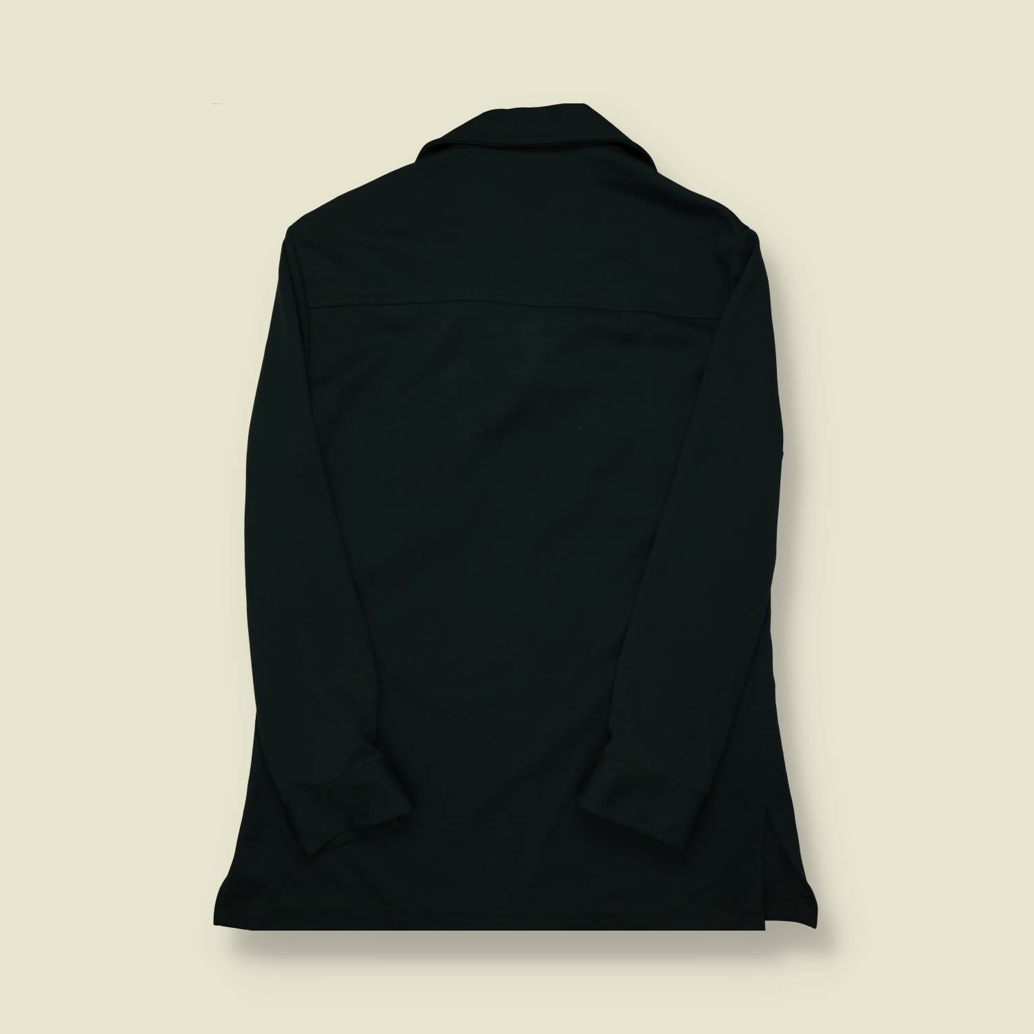 1970s Haggar Black Polyester Leisure Jacket - S/M