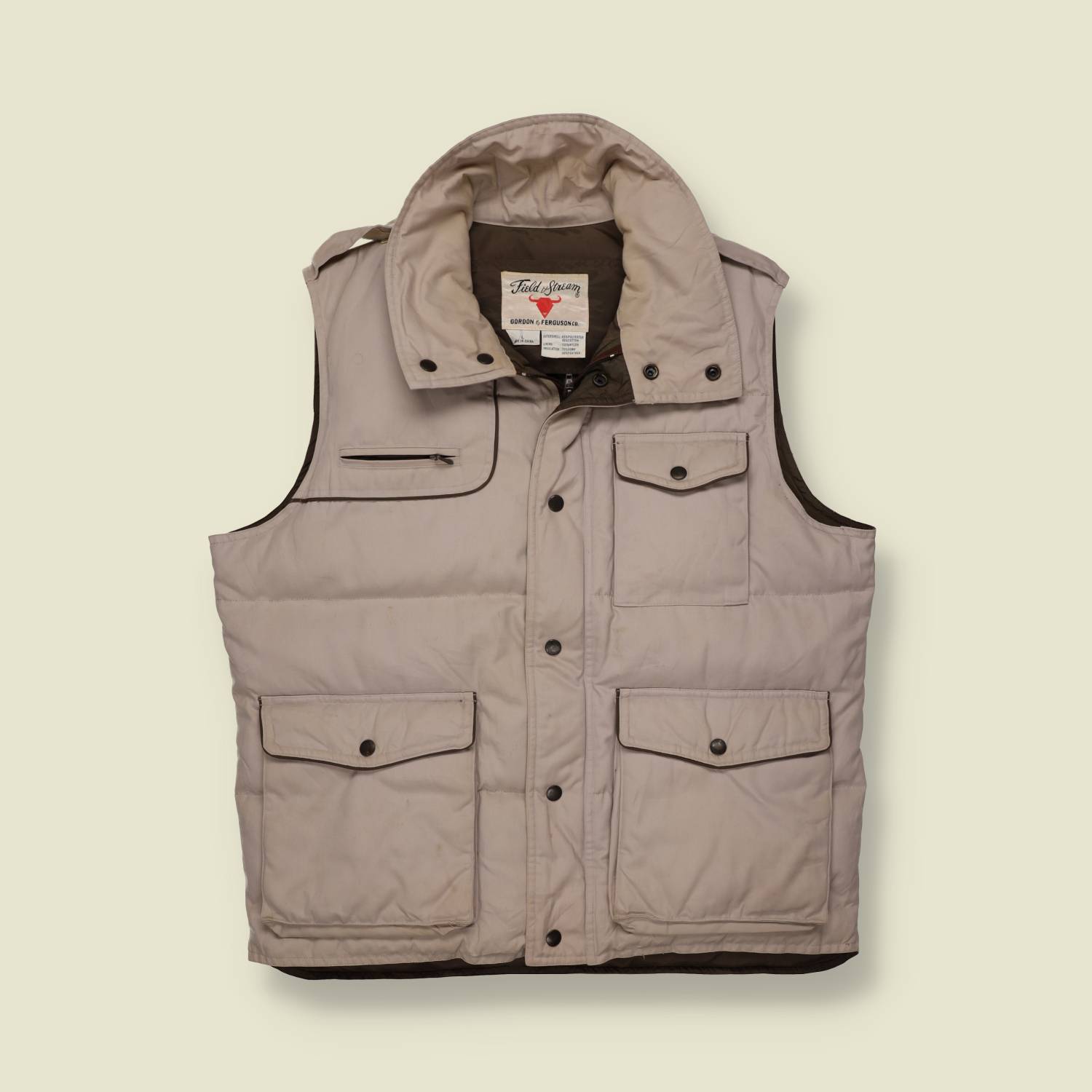 1970s Field & Stream Gordon & Ferguson Quilted Hunting Vest - M/L