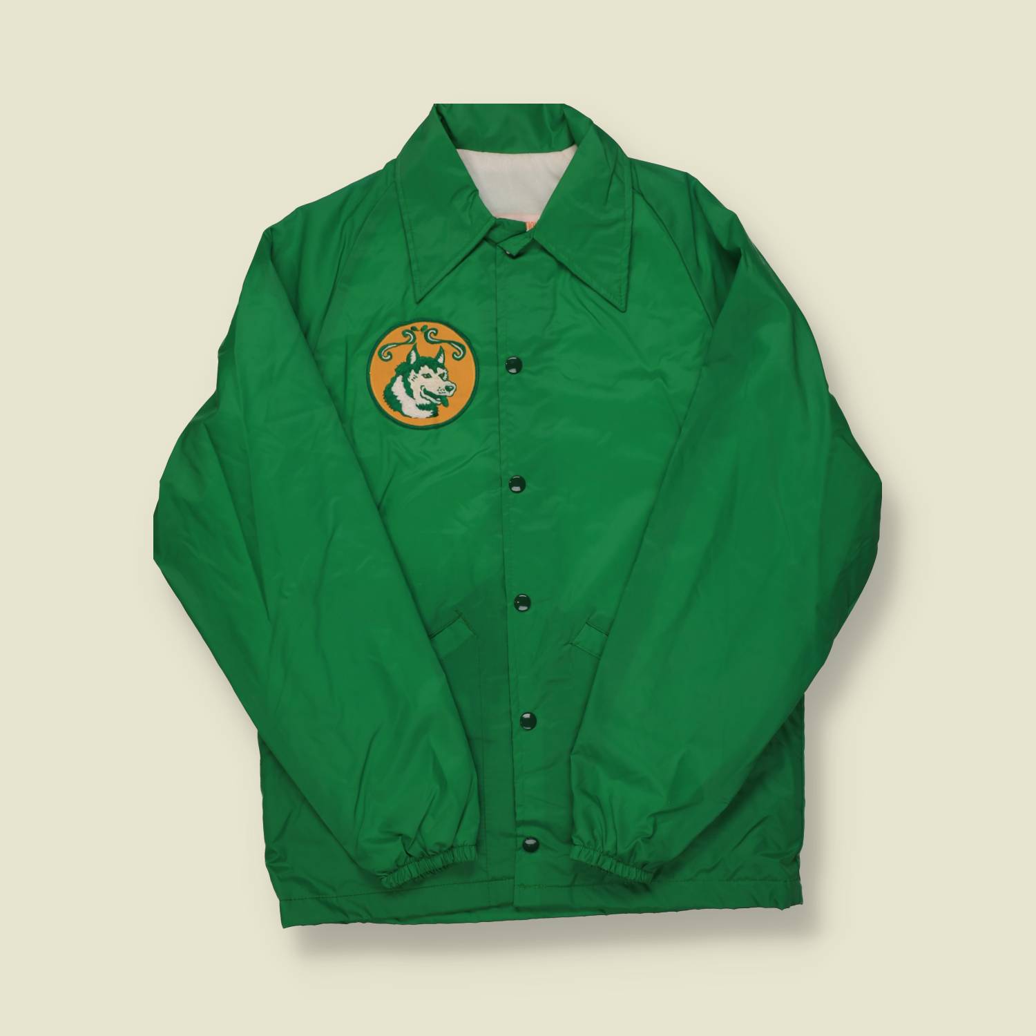 1970s Active Generation Husky Mascot Coaches Jacket - S/M