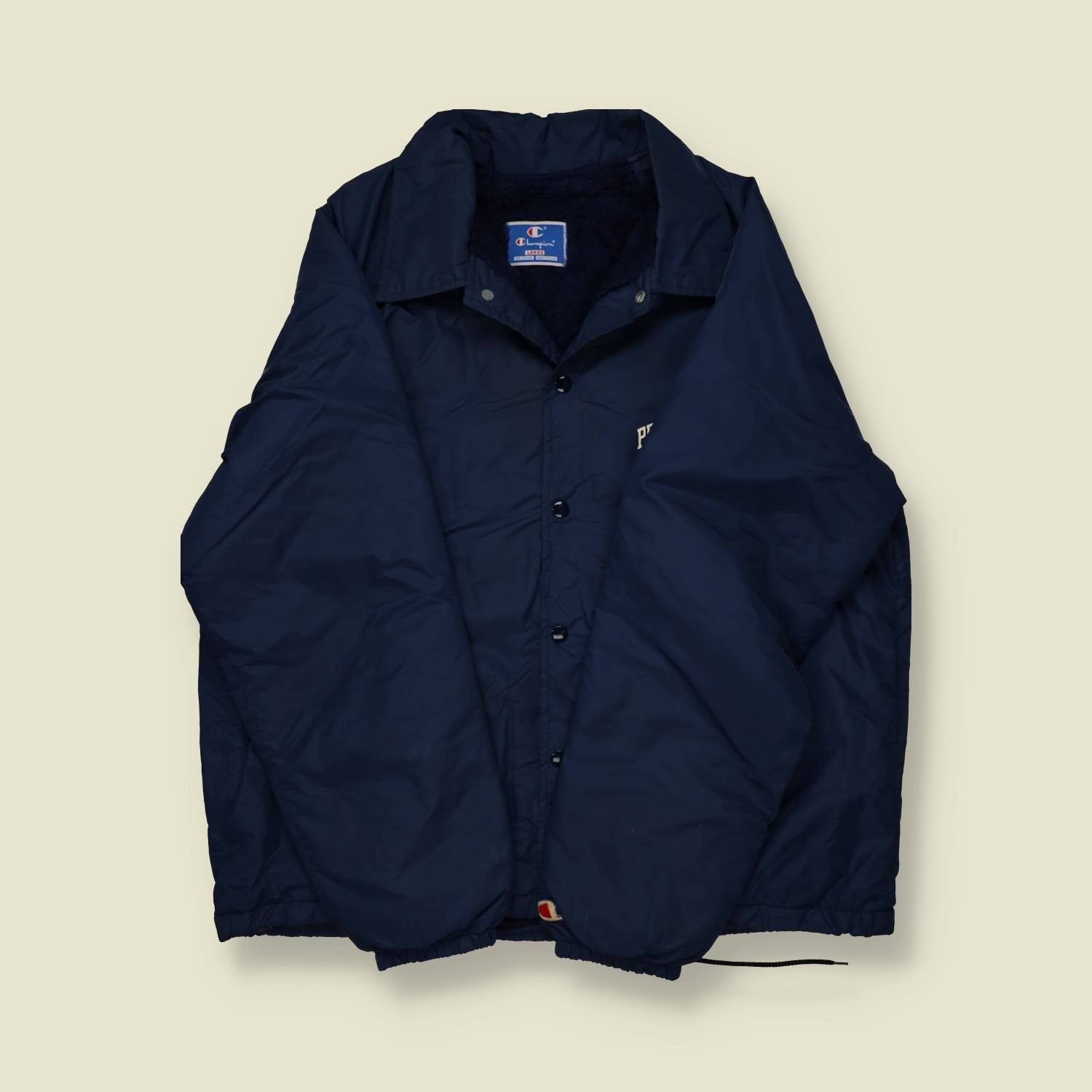 1980s Champion USA Fleece-Lined Coaches Jacket - L