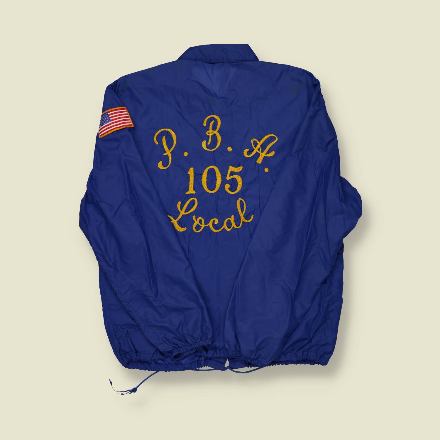 1970s P.B.A. Local 105 Chainstitch Coaches Jacket - L