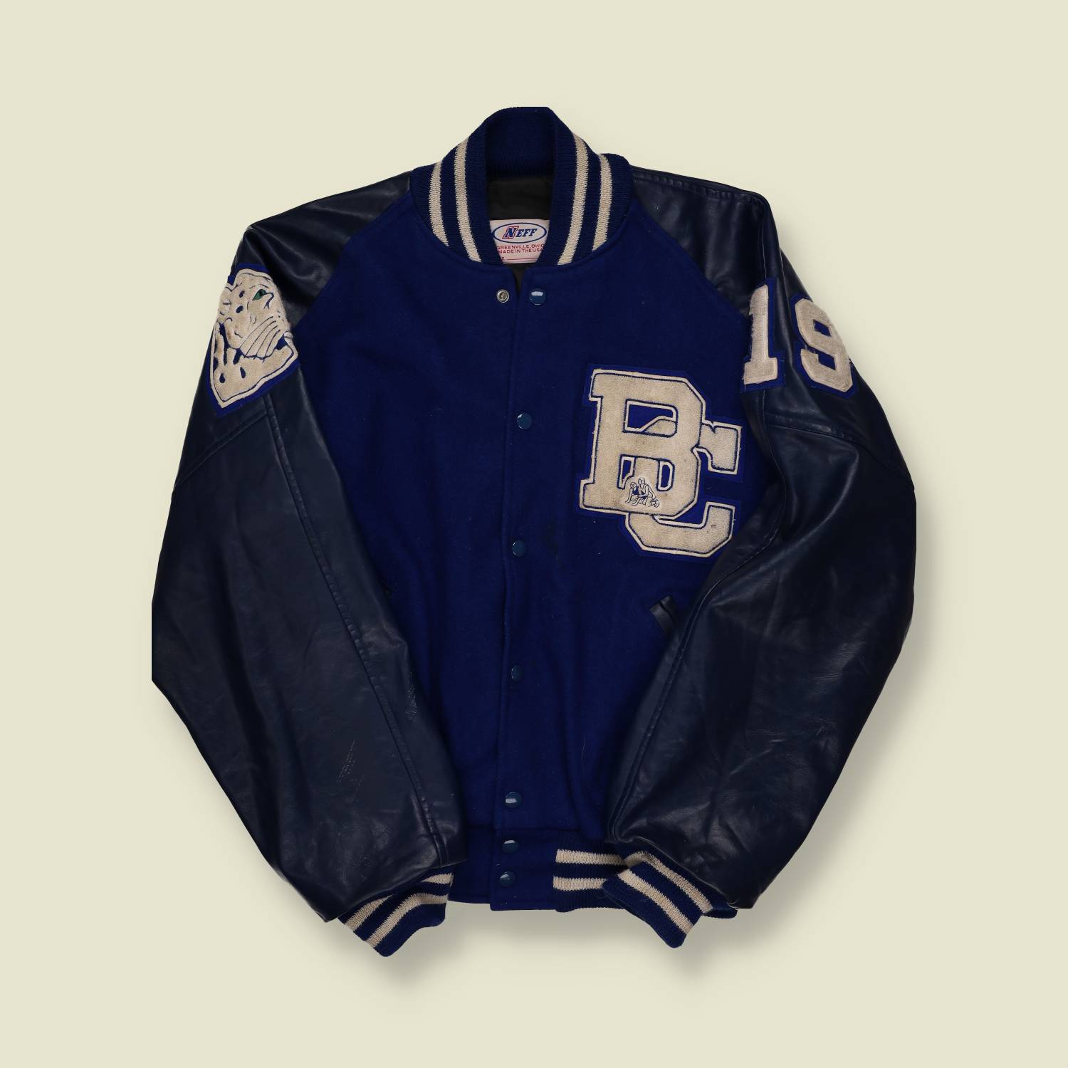 1980s Neff “BC” Bulldogs Varsity Jacket - M/L