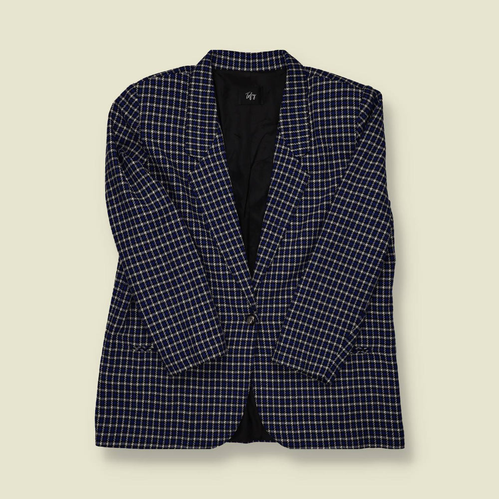 1980s Toby Checked Blazer - L