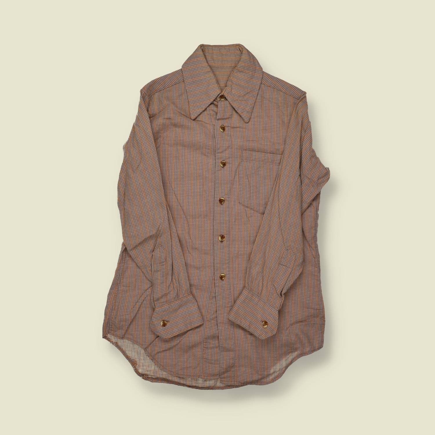 1970s Checked Button Down Shirt - XS/S