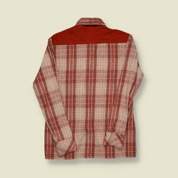 1970s Mad Man Plaid Western Shirt - S