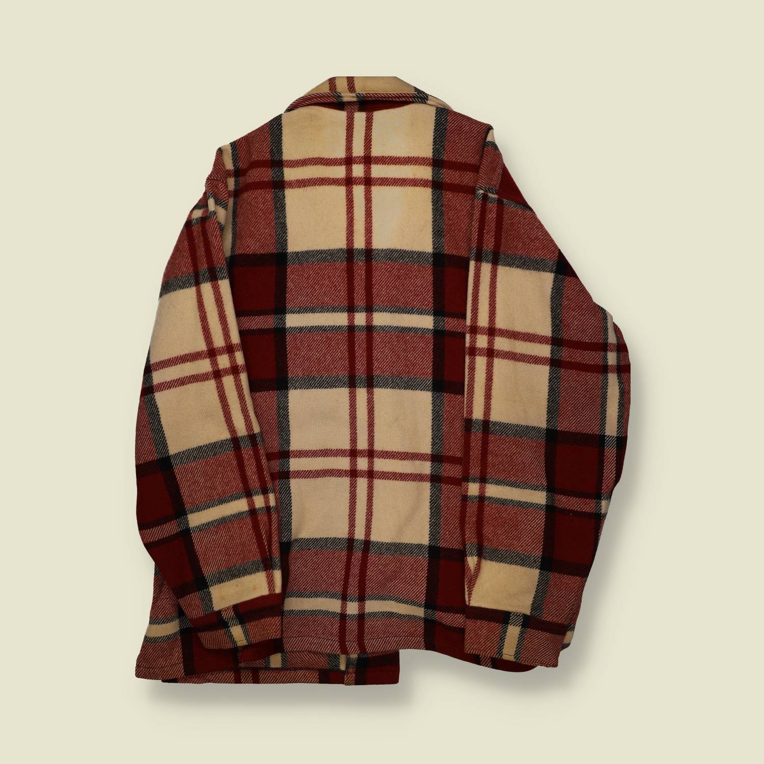 1970s Jack Anna Wool Plaid Shirt Jacket - XL