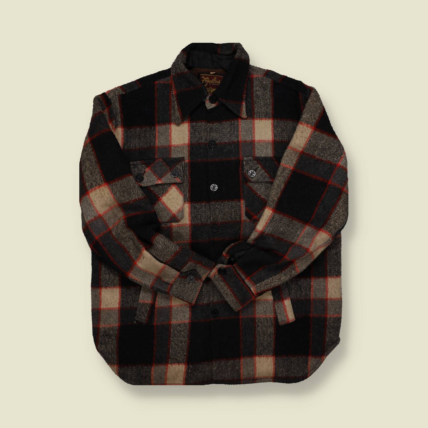 1970s Caribu Wool Plaid Shirt Jacket - M