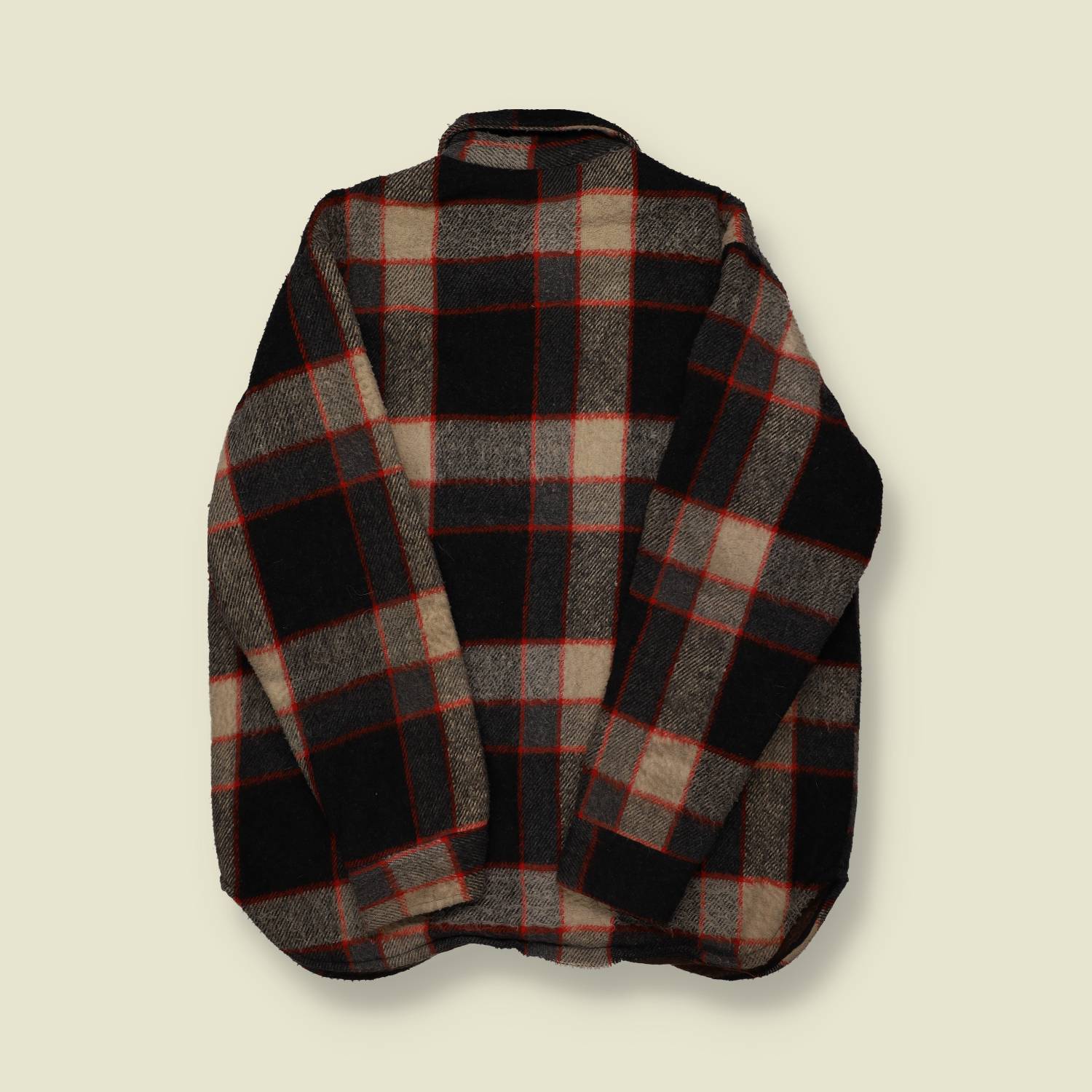 1970s Caribu Wool Plaid Shirt Jacket - M
