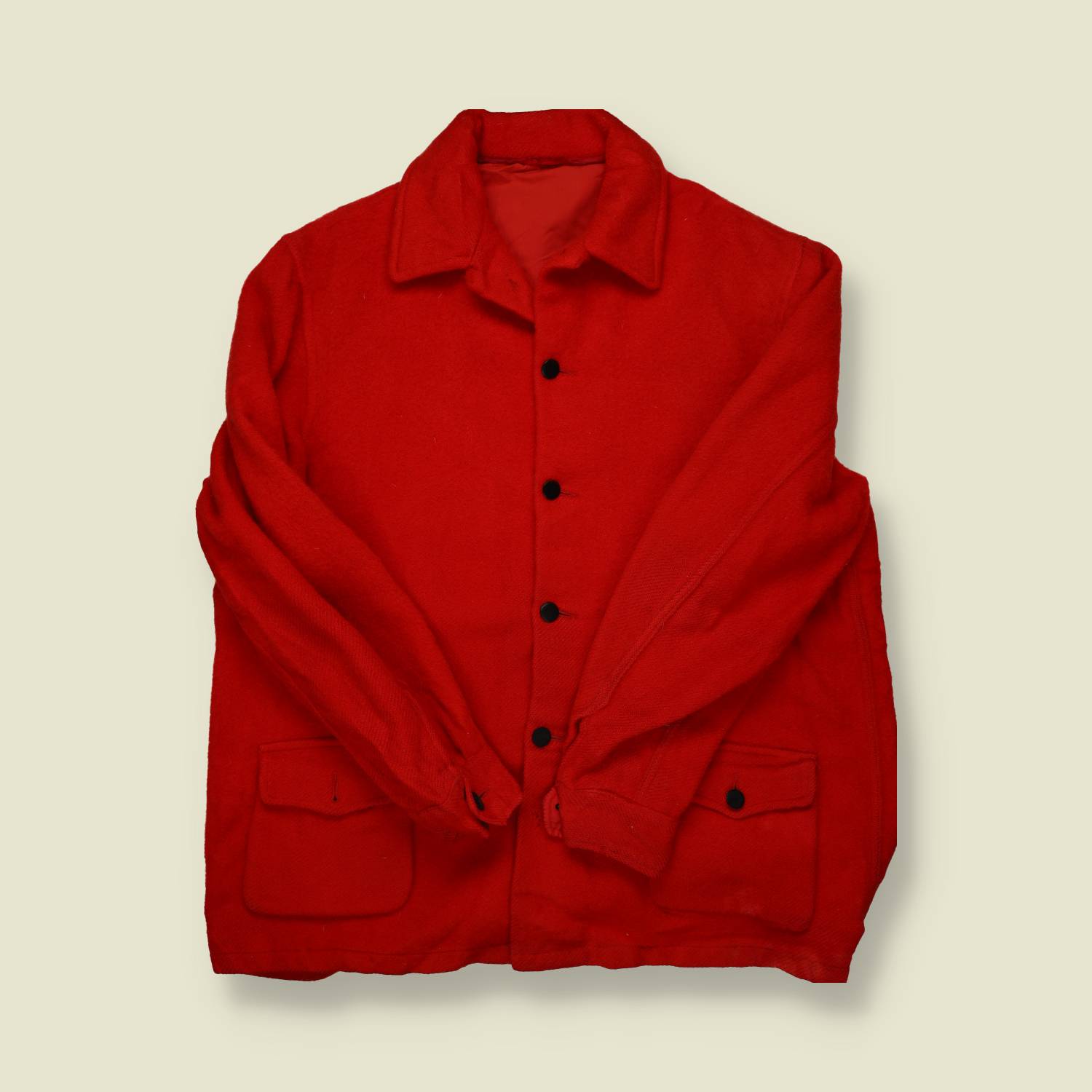 1940s–50s Red Wool Hunting Jacket - L