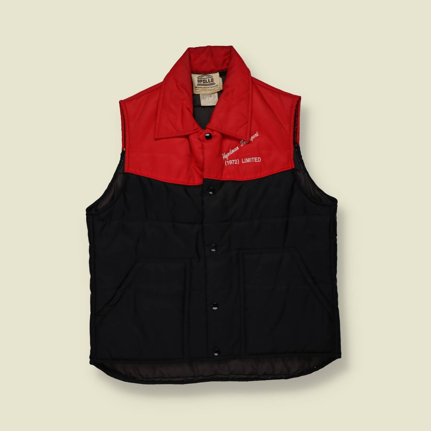 1970s Apollo Sportswear Hyndman Transport Quilted Vest - M