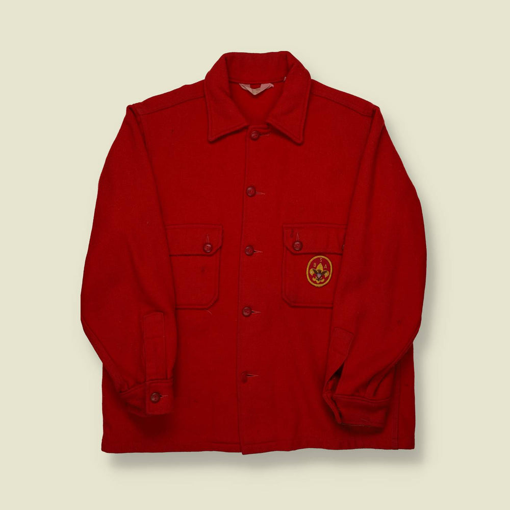 1980s BSA Red Wool Jacket with Patch - M
