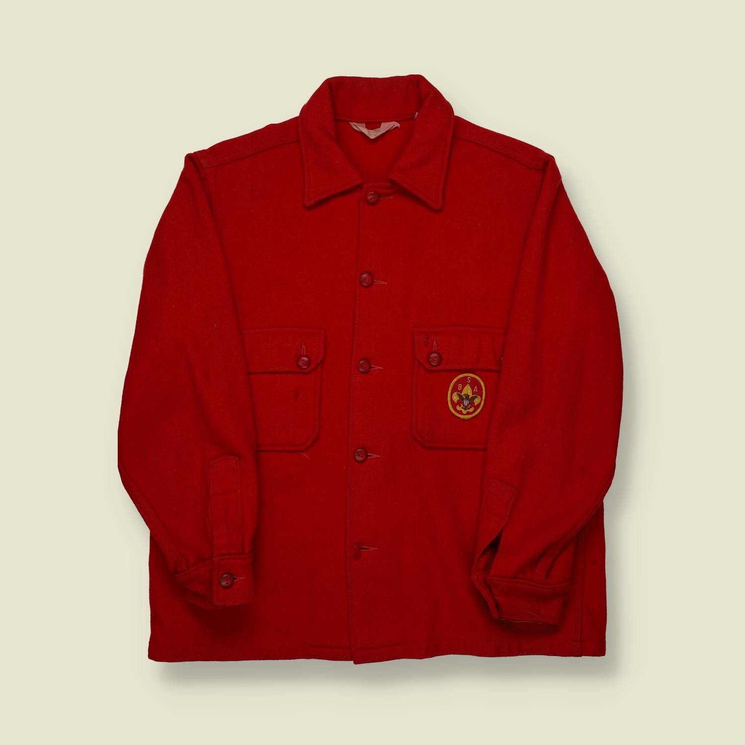 1980s BSA Red Wool Jacket with Patch - M