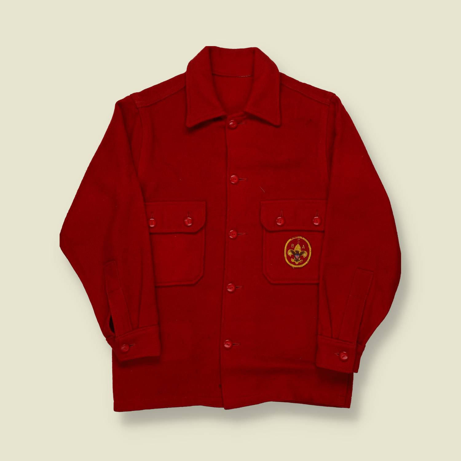 1970s Boy Scouts of America Red Wool Jacket - XS/S