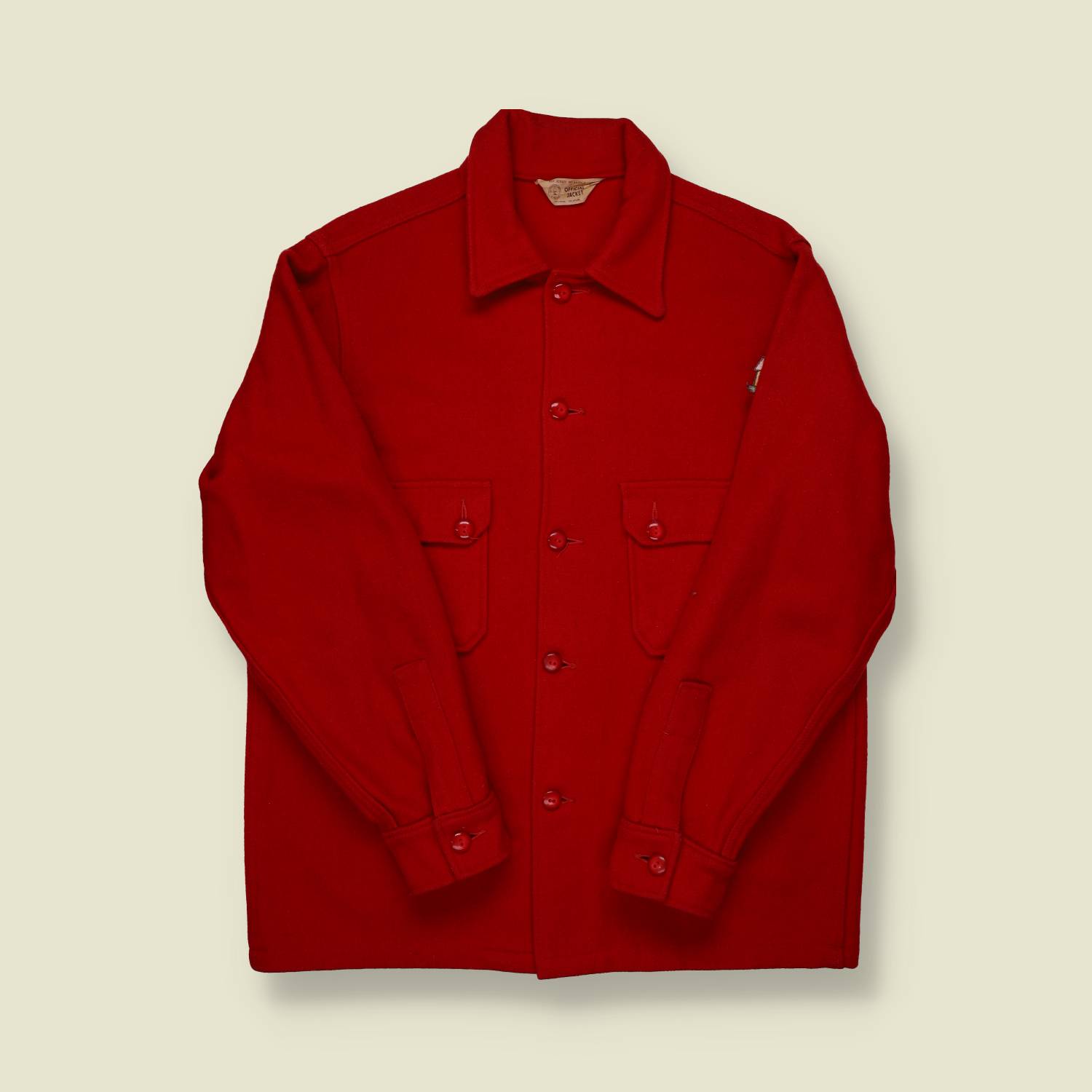 1960s Boy Scouts of America Red Wool Jacket - M