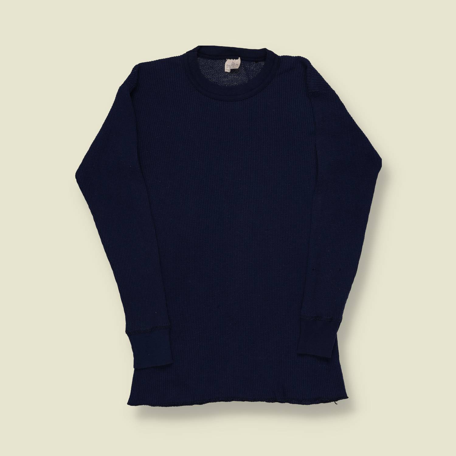 1970s Oakton Navy Thermal Long Sleeve Shirt - XS/S