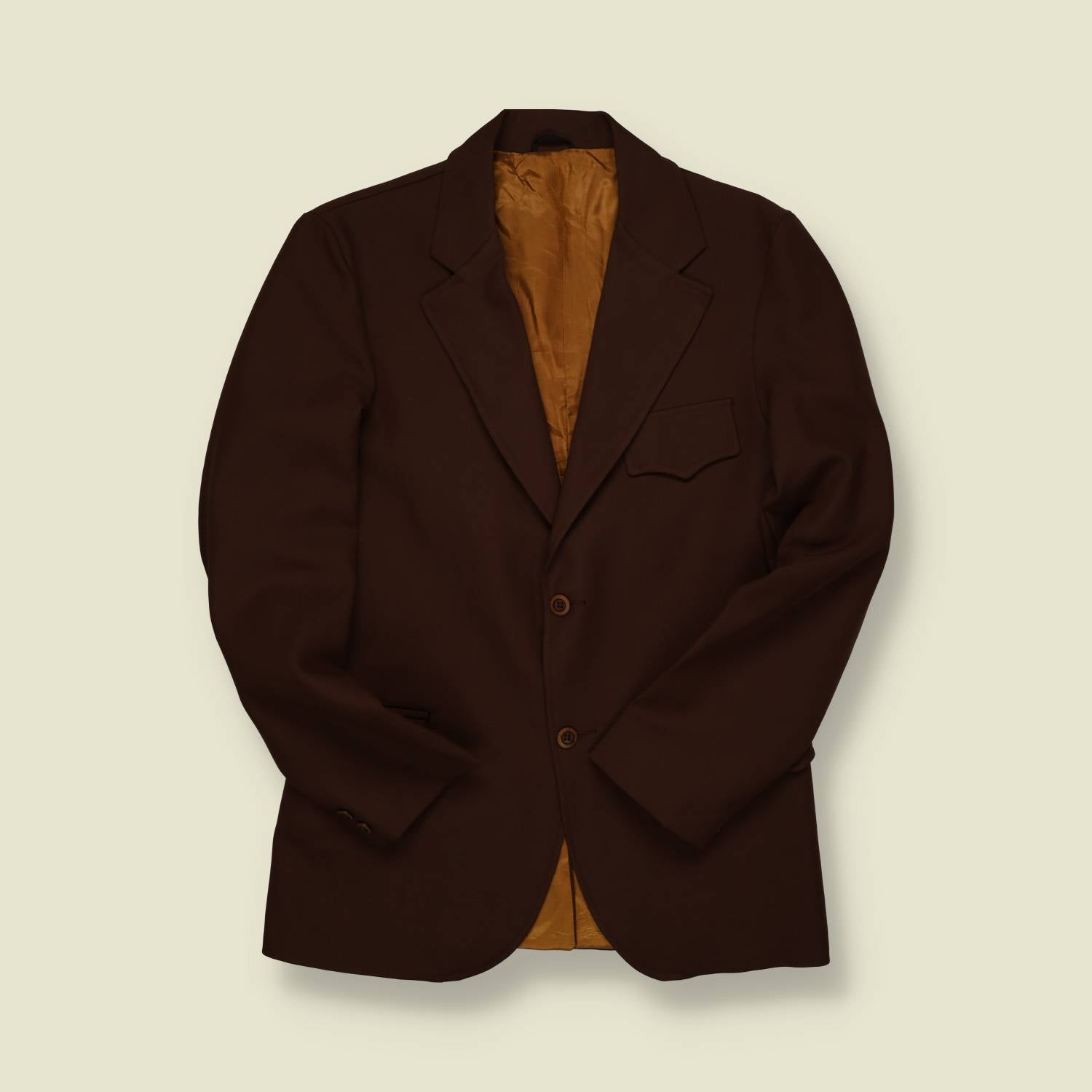 1970s | Unbranded | Sports Coat – Chocolate Brown - XS