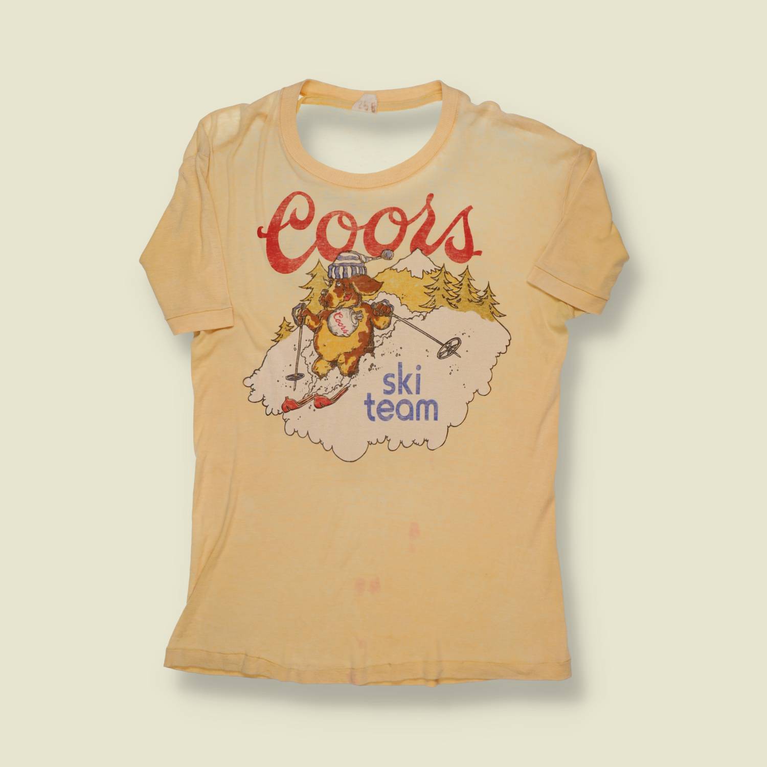 1970s | Coors | Ski Team T-Shirt – Yellow - S