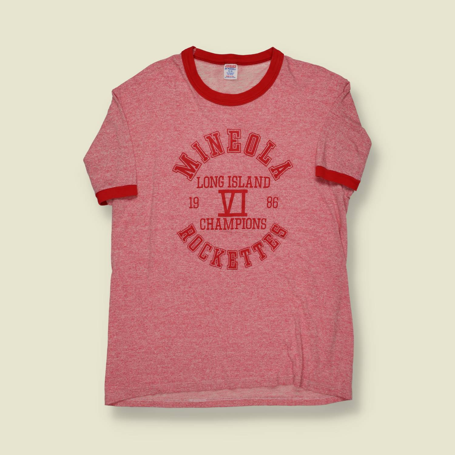 1980s | Jerzees | Ringer T-Shirt – Mineola Rockettes - S