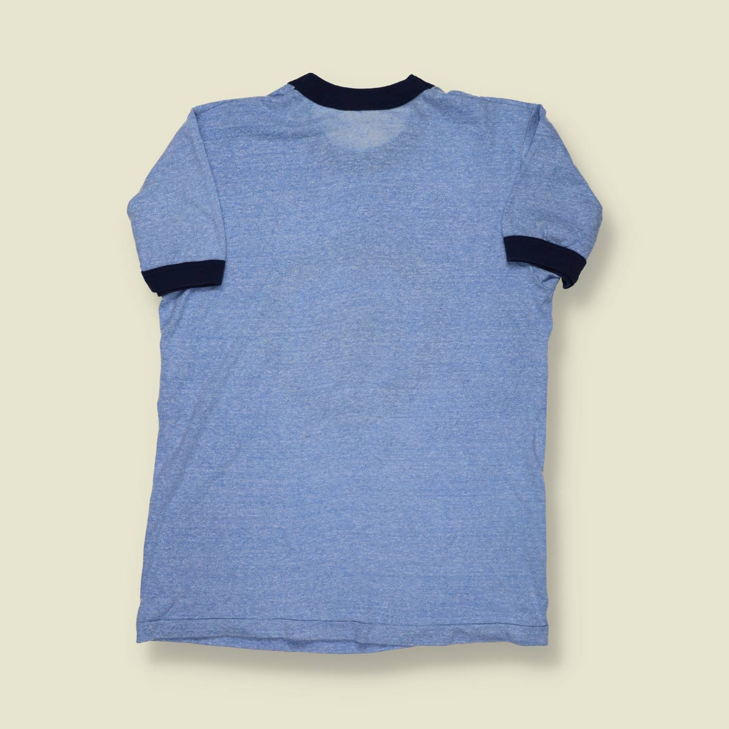 1980s | Unbranded | Ringer T-Shirt – L.L.L. Ætna “Last Leg to London” - XS/S