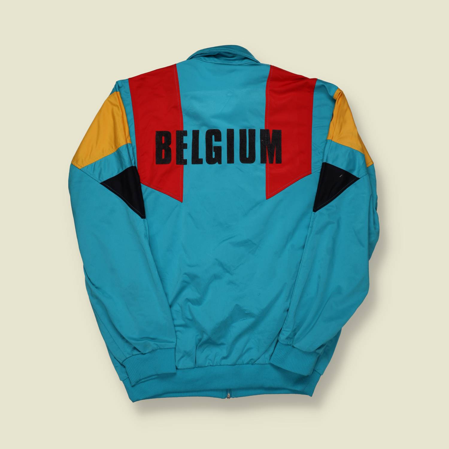1980s | Adidas | Belgian Olympic Team Track Jacket – Blue/Red/Yellow - L