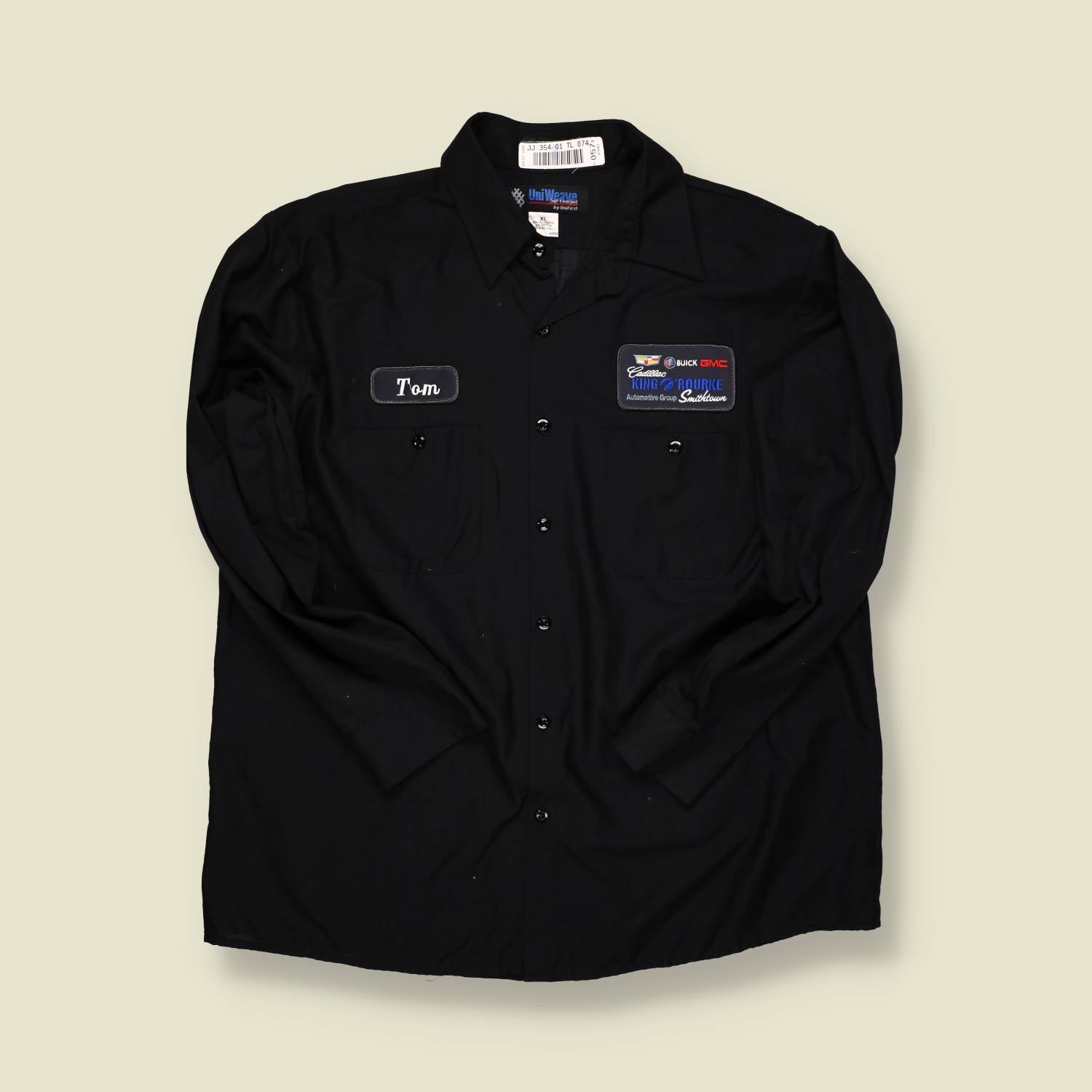 2000s | UniWeave | Cadillac–Buick–GMC Work Shirt – “Tom” Name Patch - L/XL