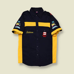 2000s | SEAT Sport | Team Racing Shirt – Navy & Yellow - S