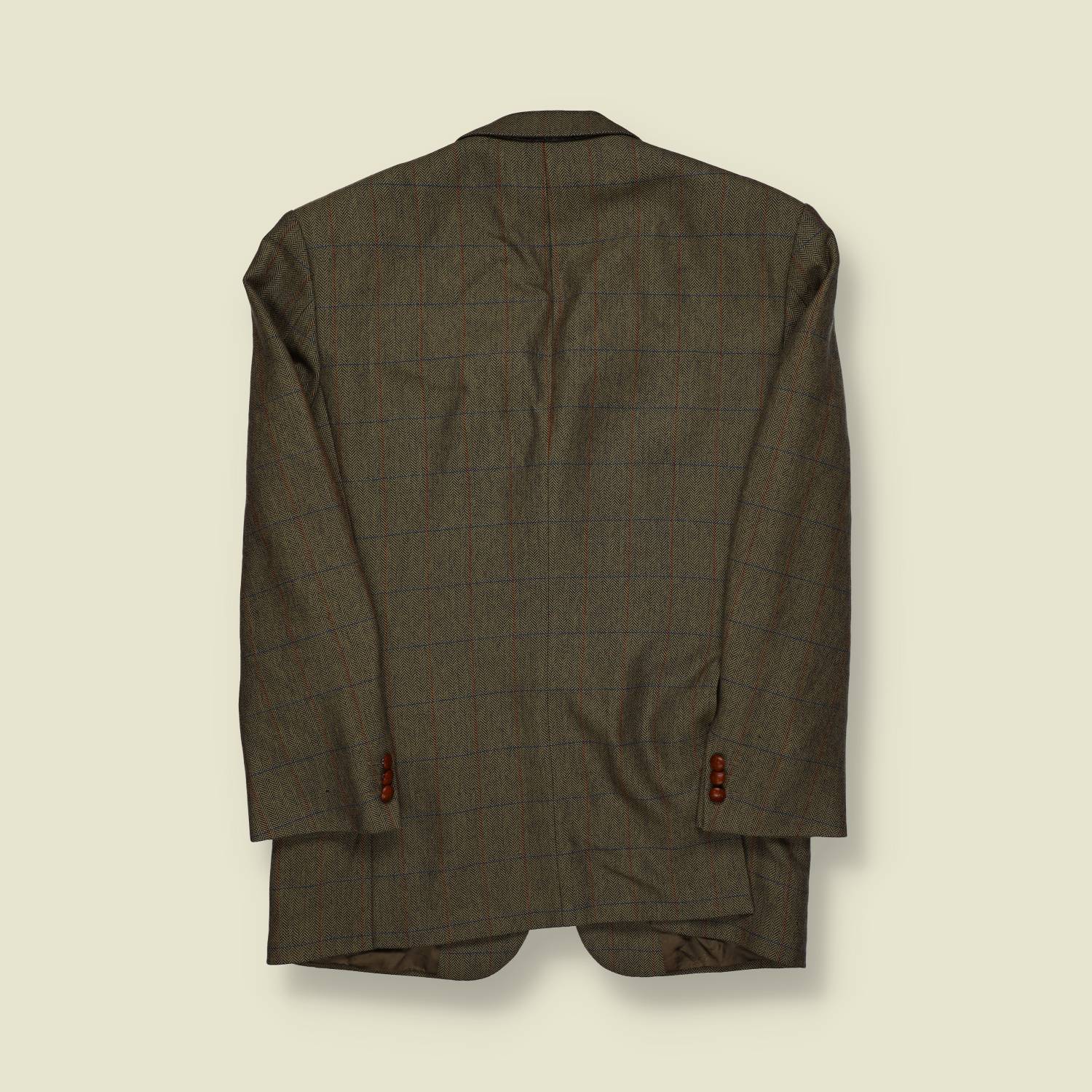 1980s–1990s | Burberrys | Wool Check Blazer – Olive Windowpane - S/M