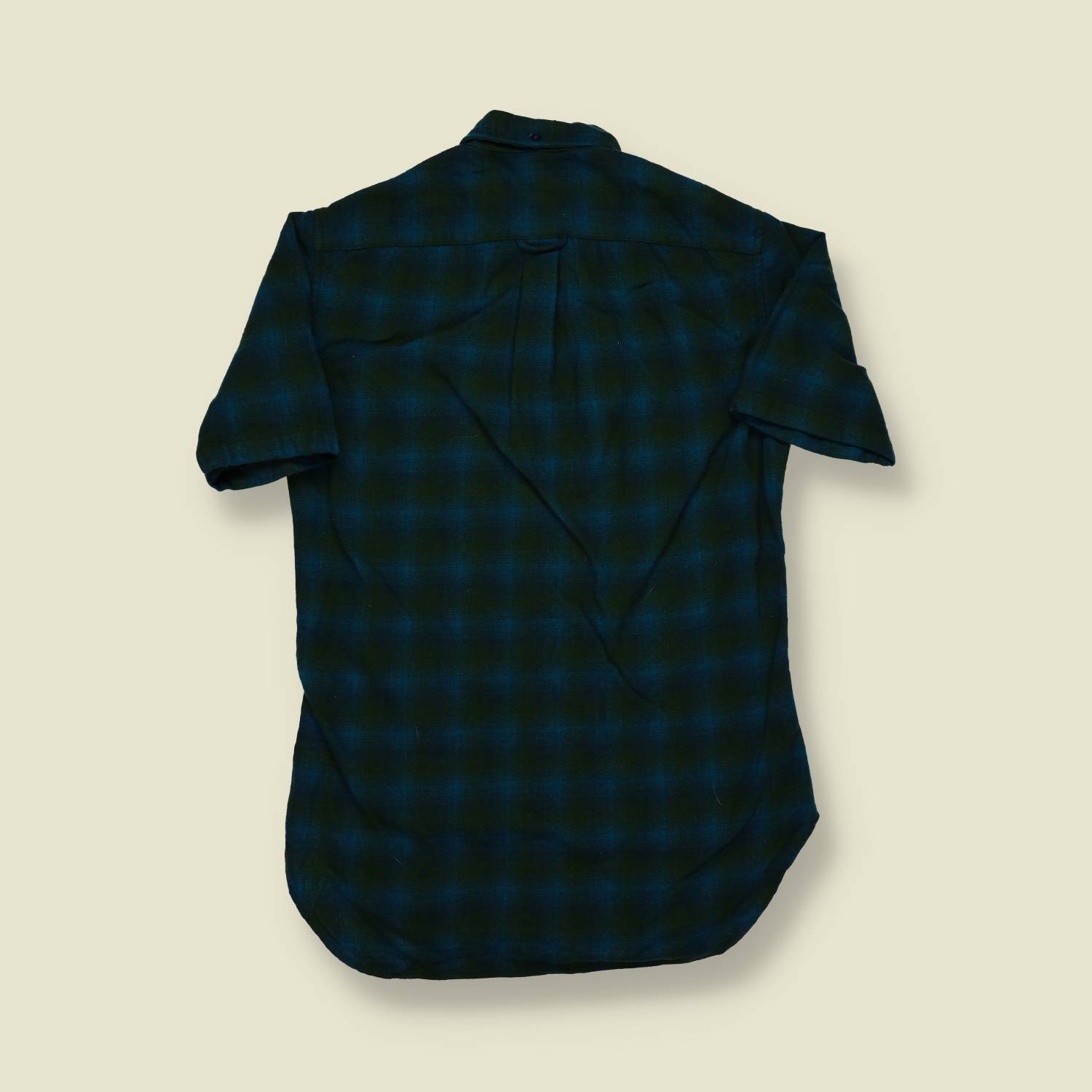 1960s | Pendleton | Wool Shadow Plaid Shirt – Navy & Green - XS