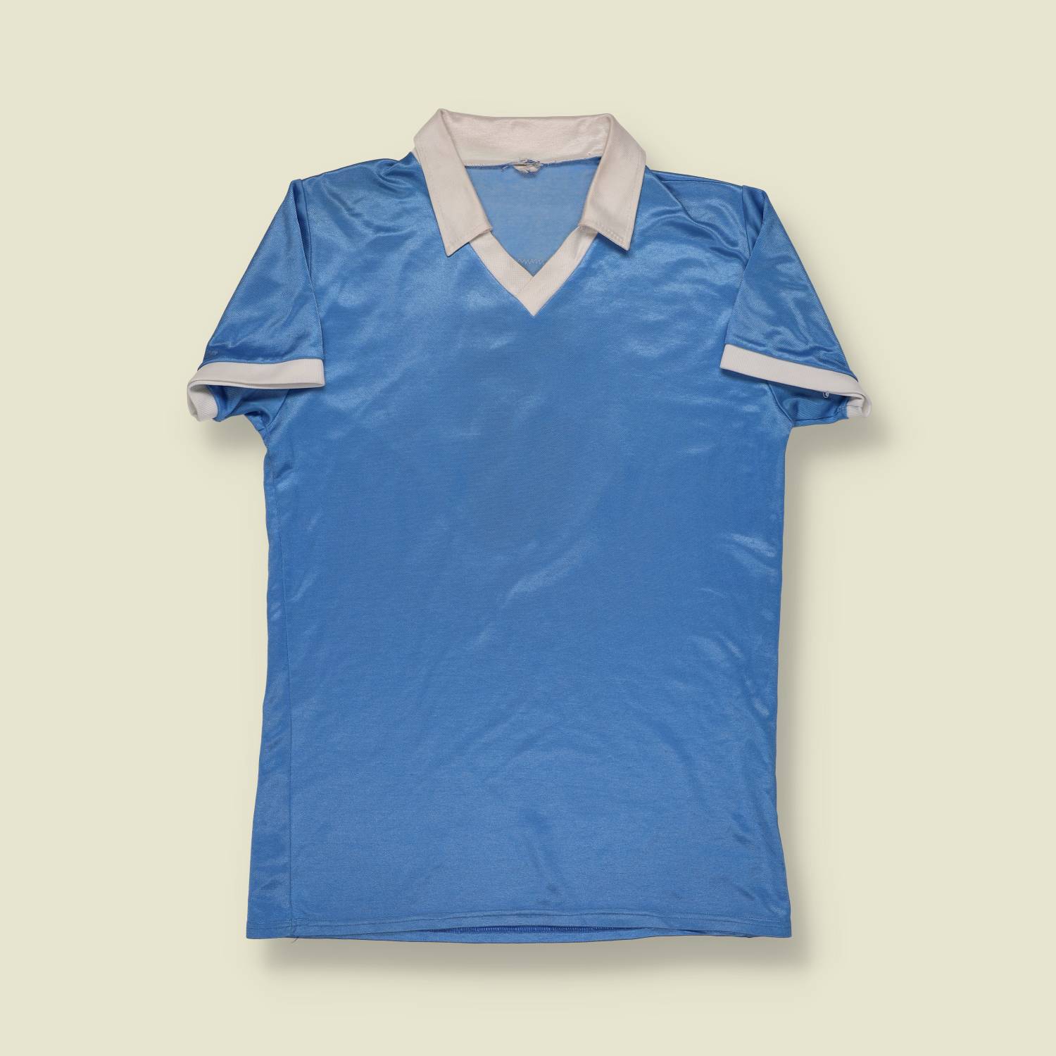 1970s | Unbranded | Sky Blue & White Athletic Jersey – No. 3 - XS