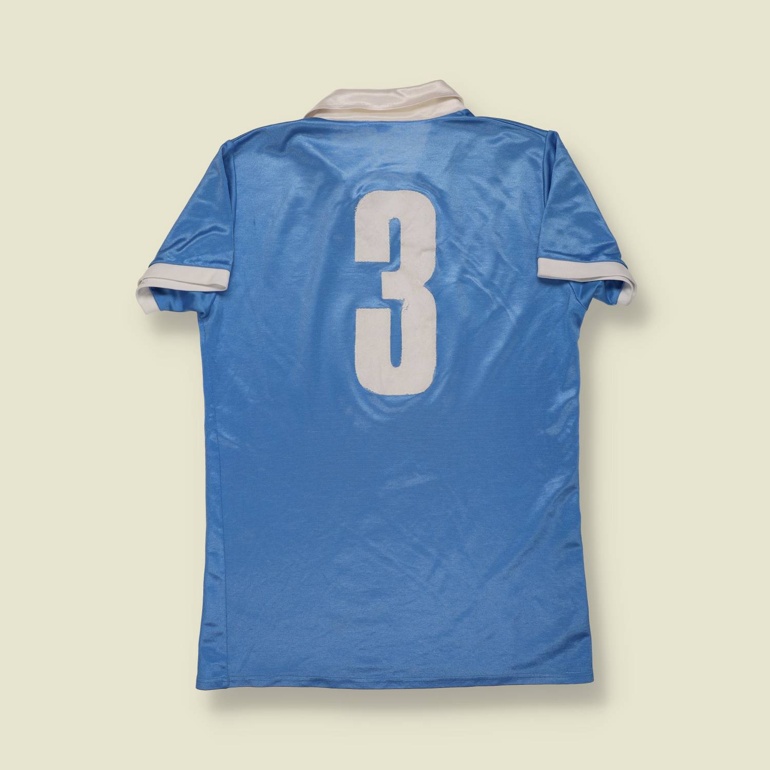 1970s | Unbranded | Sky Blue & White Athletic Jersey – No. 3 - XS