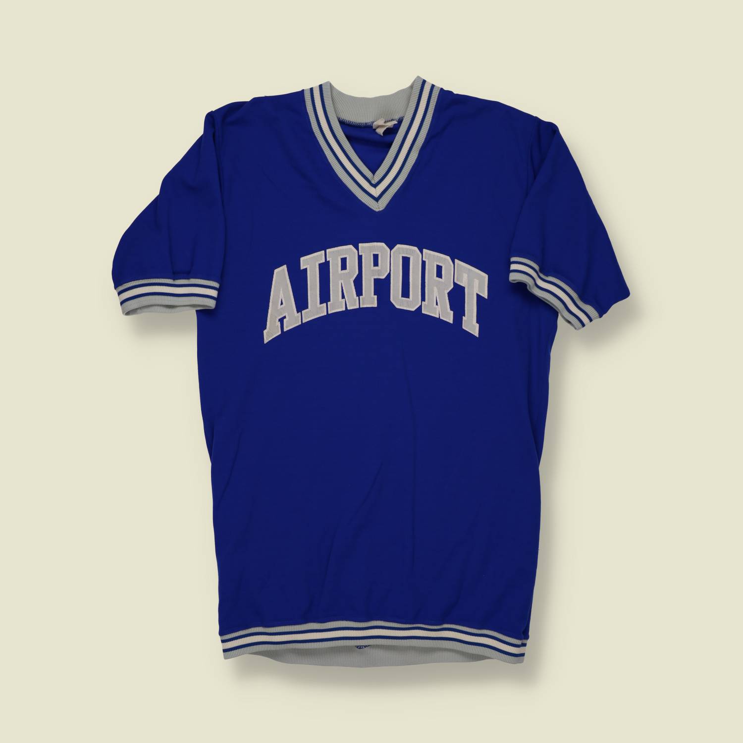1970s–1980s | Russell Athletic | “Airport” Athletic Jersey – Royal Blue & Grey - XS/S