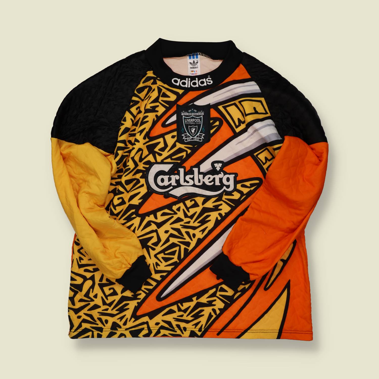 1995–1996 | Adidas | Liverpool F.C. Goalkeeper Shirt – “Carlsberg” Sponsor - L