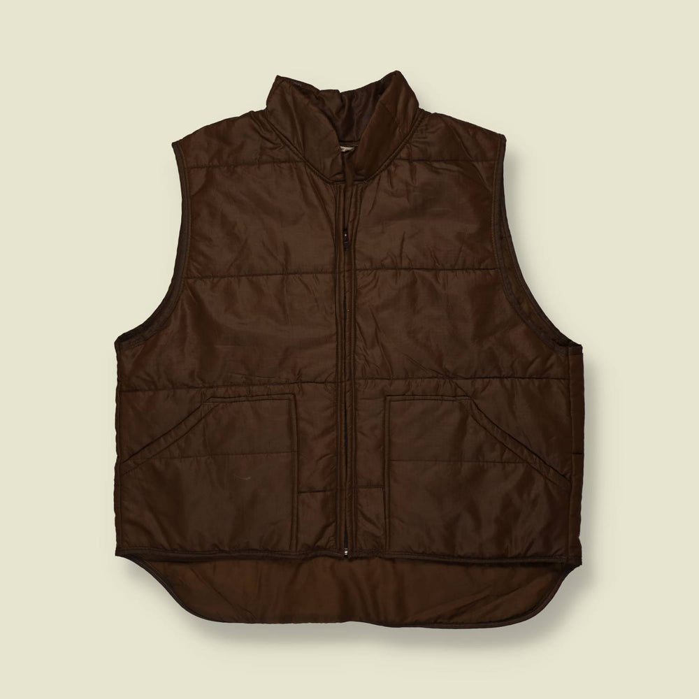 1970s–1980s | Big Smith | Brown | Padded Gilet - XL