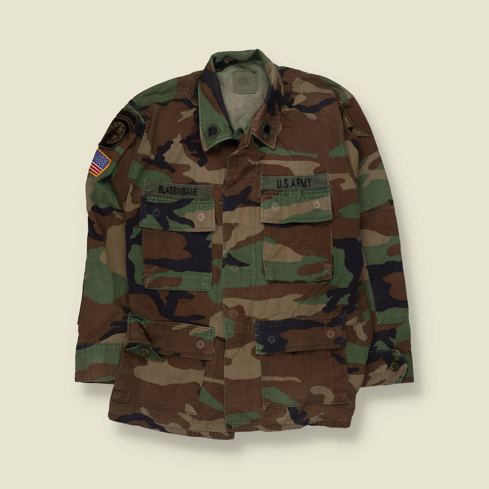 1980s–1990s U.S. Army | Woodland BDU Shirt | Camouflage - XS