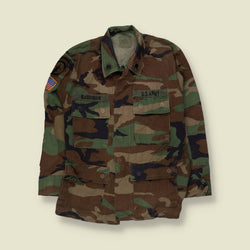 1980s–1990s U.S. Army | Woodland BDU Shirt | Camouflage - XS