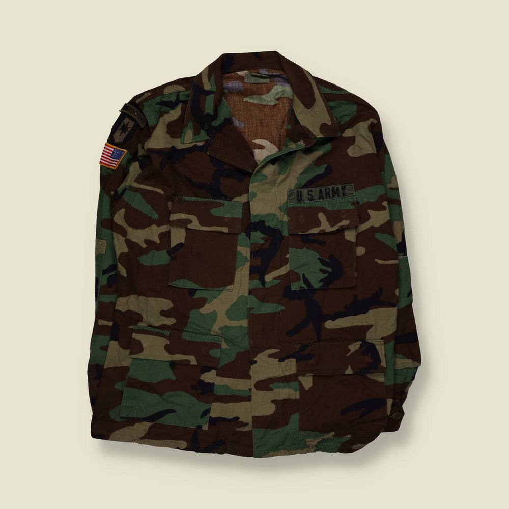 1980s–1990s U.S. Army | Woodland BDU Shirt | Camouflage - XL