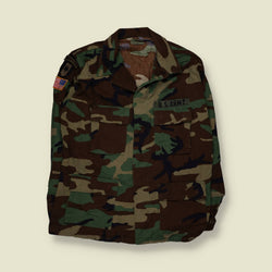 1980s–1990s U.S. Army | Woodland BDU Shirt | Camouflage - XL