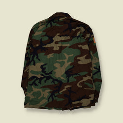 1980s–1990s U.S. Army | Woodland BDU Shirt | Camouflage - XL
