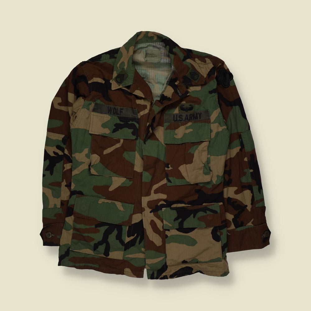1980s–1990s U.S. Army | Woodland BDU Shirt | Camouflage - XS