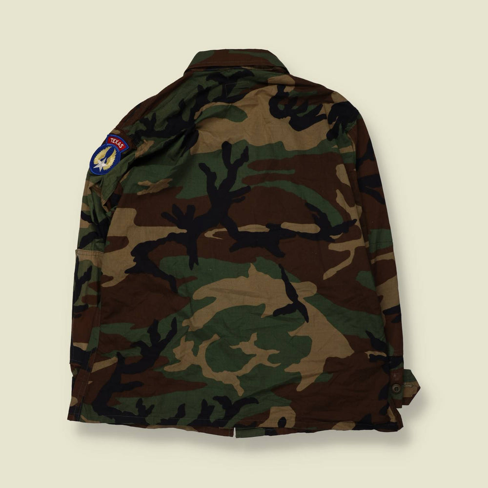 1980s–1990s Civil Air Patrol | Woodland BDU Shirt | Camouflage - L