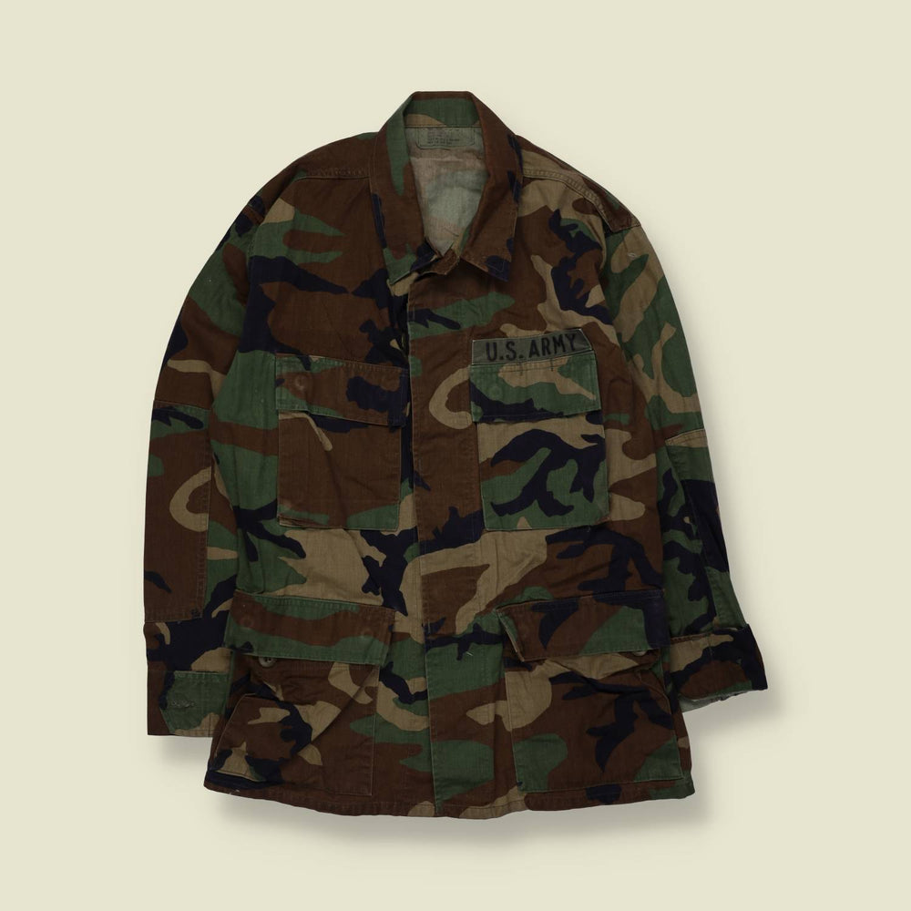 1980s–1990s U.S. Army | Woodland BDU Shirt | Camouflage - XS