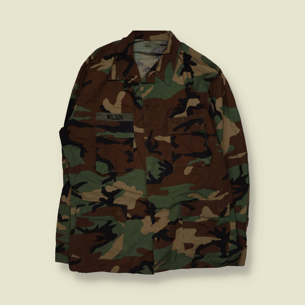 1980s–1990s U.S. Army | Woodland BDU Shirt | Camouflage - 2XL