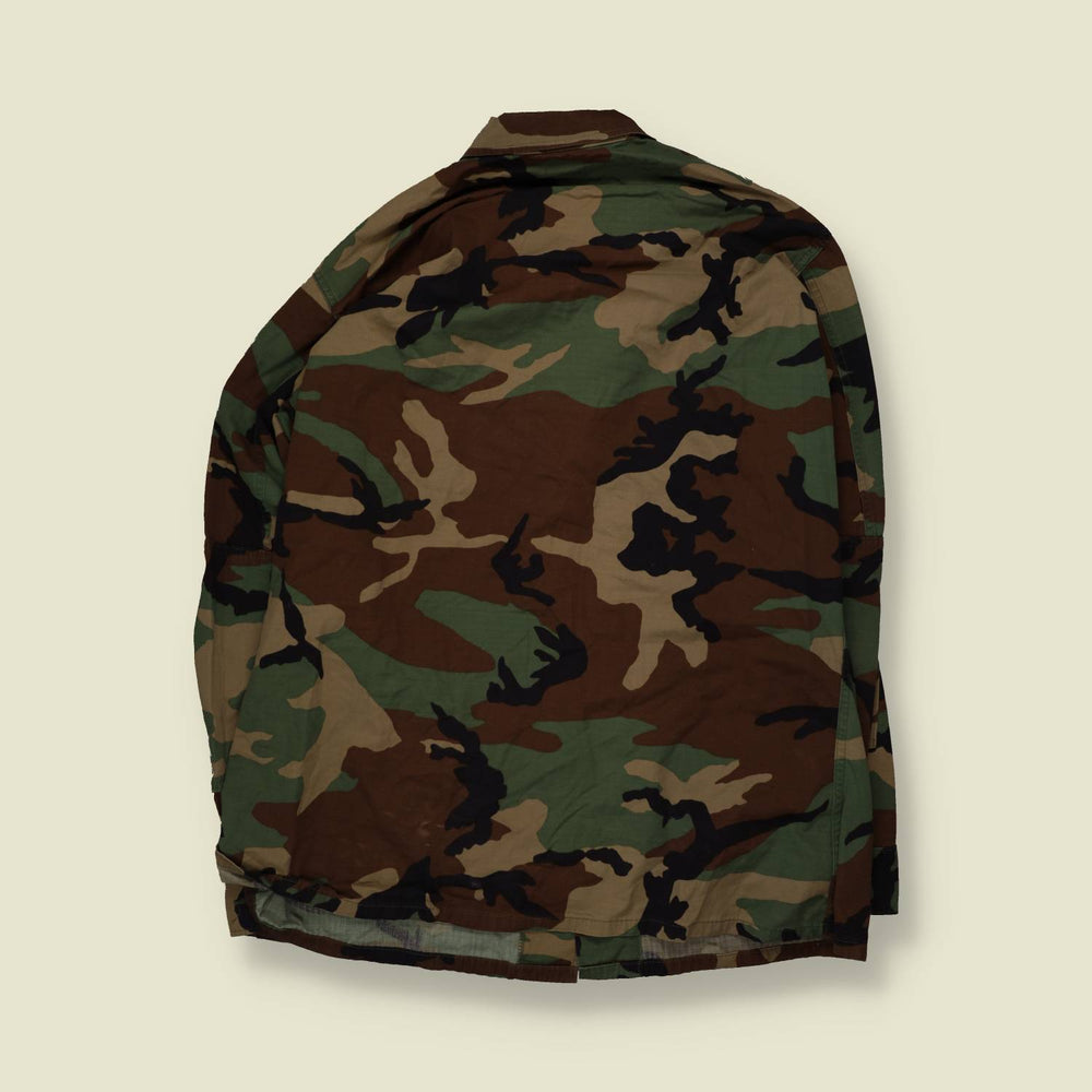 1980s–1990s U.S. Army | Woodland BDU Shirt | Camouflage - 2XL